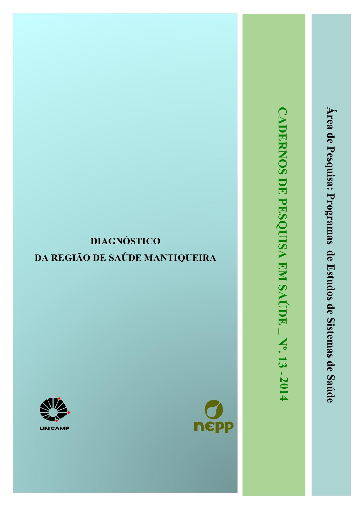 Capa:Diagnóstico da região de saúde Mantiqueira