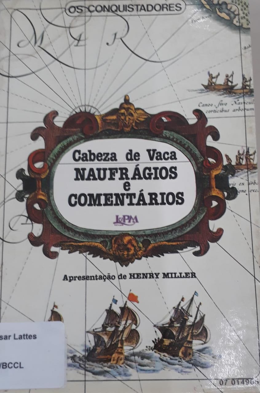 Naufragios e comentarios Capa:Naufragios e comentarios