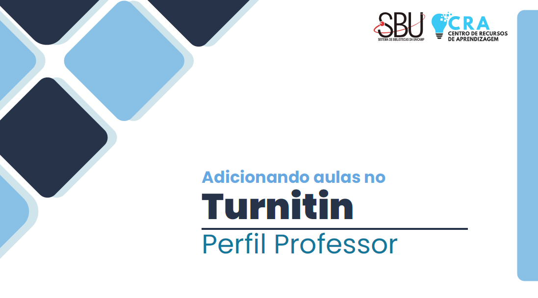 Capa:Manual Turnitin - Perfil Professor - Adicionando aulas