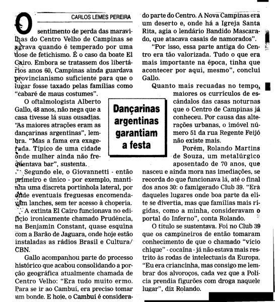 Capa:Templos do fetiche agitavam a província: até a década de 60, o Centro Velho abrigava boates requintadas