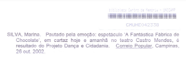 Capa:Pautado pela emoção: espetáculo 'A Fantástica Fábrica de Chocolate', em cartaz hoje e amanhã no teatro Castro Mendes, é resultado do projeto Dança e Cidadania