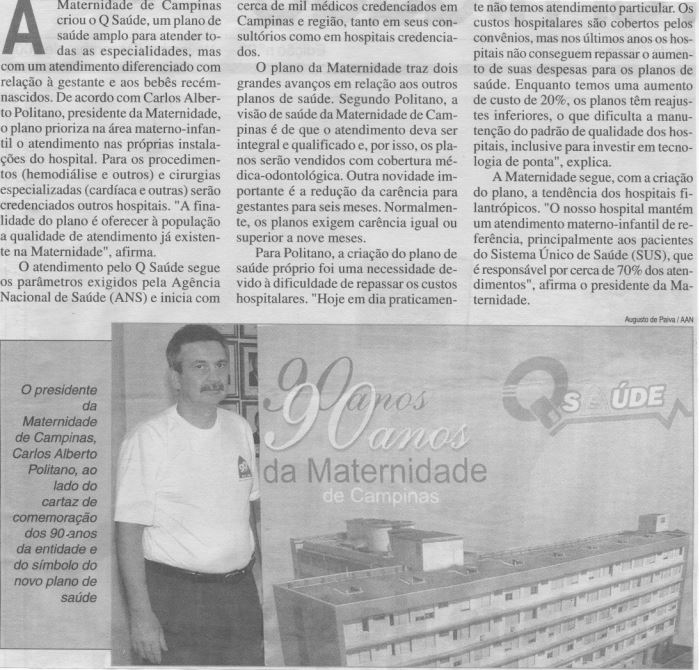 Capa:Q Saúde: plano criado pela Maternidade inclui atendimento odontológico e reduz carência para gestante